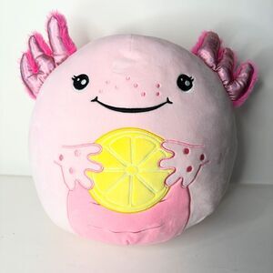 Girl Scouts Axolotl Plush Stuffed Animal Squishmallow Feel Pink Lemon Cookie 12"